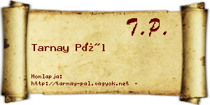 Tarnay Pál névjegykártya