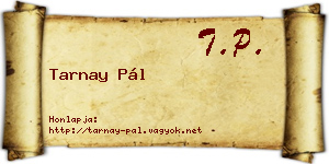 Tarnay Pál névjegykártya